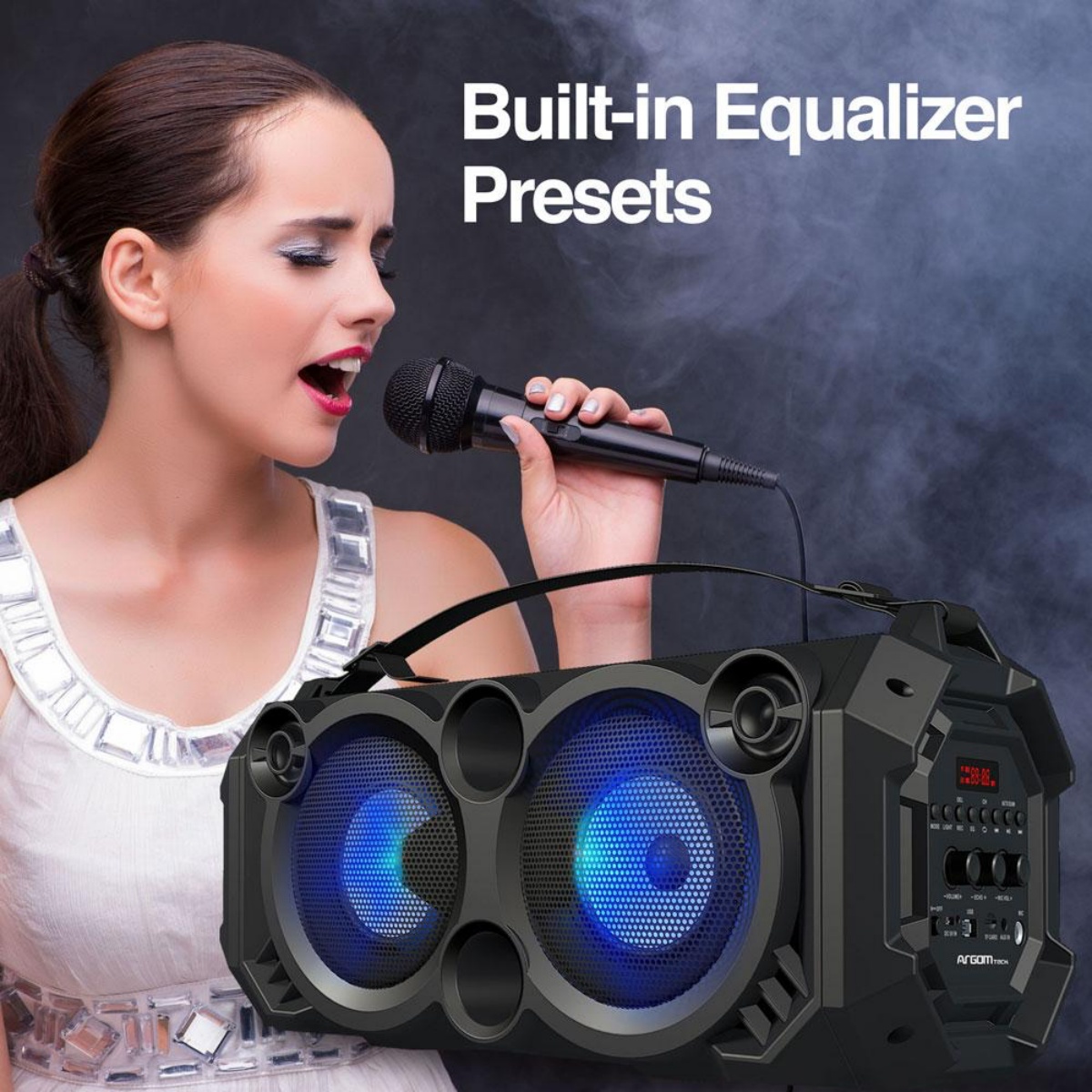 Parlante Argom Bluetooth Slambox Led Plus de 22W - Imagen 2